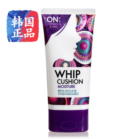 韩国进口LG ON THE BODY洁面稿WHIP CUSHION洗面奶150ml紫色图片