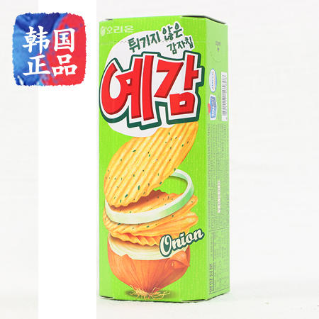 韩国进口零食-休闲食品好丽友非油炸薯愿碳烤薯片葱香口味61g图片