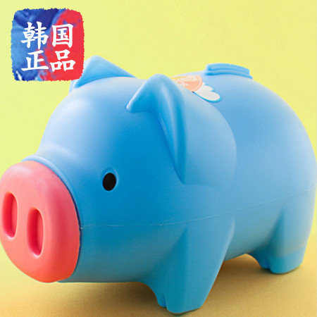 韩国进口存钱罐-塑料环保材质小猪存钱罐821276图片