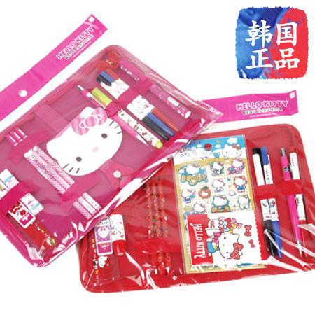 韩国进口-正品HELLO-KITTY文具拉链套装-小学用文具套装270171