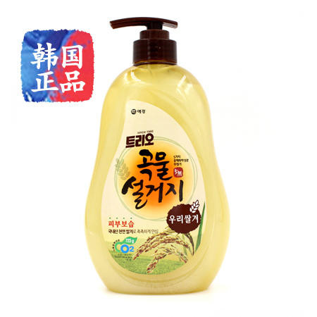 韩国进口正品 爱敬洗洁精 小麦 天然洗涤灵 洗碗液 大瓶装 723ml