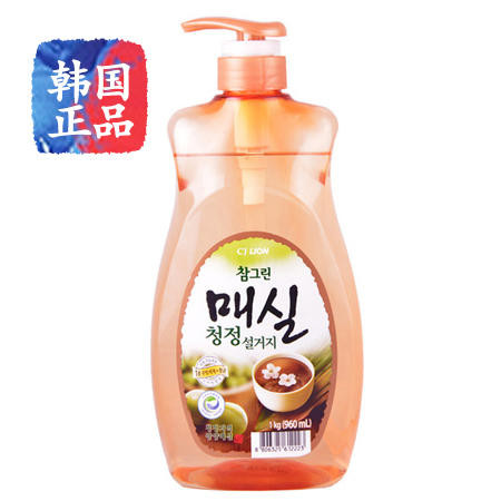 希杰狮王CJLION韩国进口常绿秀手梅实清净洗涤剂洗洁精果蔬960ml图片