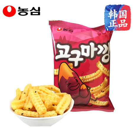 韩国进口零食农心红薯条83g地瓜脆条 黑芝麻红薯脆条 香甜紫薯条