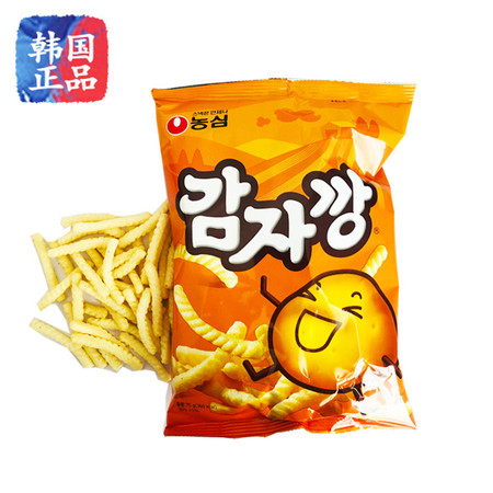 韩国进口零食膨化食品 农心原味薯条脆土豆条办公室零食75g