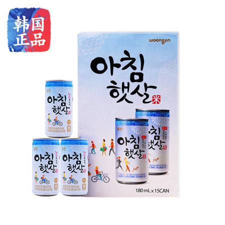 熊津晨之露玄米汁韩国进口果汁饮料 180ml*15听装图片