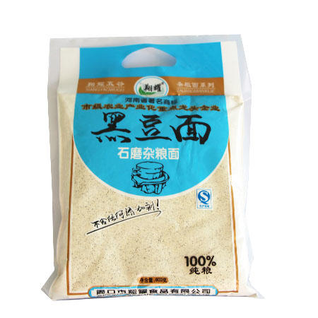 【邮乐洛阳】翔耀精制黑豆面 600g*4  包邮图片