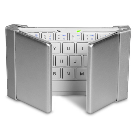 航世（B.O.W）HB066 可折叠无线蓝牙键盘 平板手机电脑通用办公小键盘 标准版 白色图片