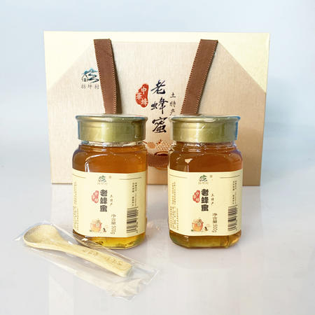 【邮政助农】孟津中华蜂老蜜蜂土蜂蜜（500克*2瓶）礼盒装 包邮图片