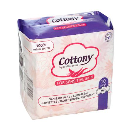 欧妮COTTONY意大利原装进口纯棉超薄卫生巾 夜用275MM10片
