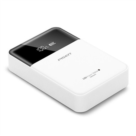 品胜/PISEN  10000mAh 苹果白 smart LCD电库 移动电源 充电宝