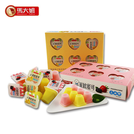 邮乐萍乡馆  马大姐包装192G米欧密可布甸盒装蜂蜜柚子味/草莓桑葚味，7盒装图片