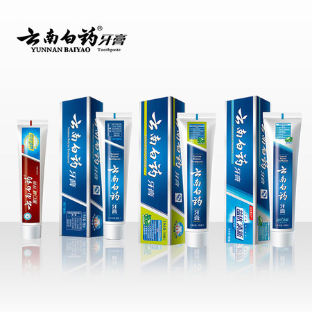 云南白药 180g留兰香+150g益优清新+150g薄荷+145g金口健牙膏 【4支套餐】图片