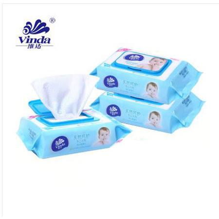 维达/Vinda婴儿专用80片装湿巾(带盖) 3包包邮