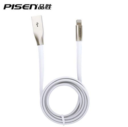 邮乐萍乡馆 品胜/PISEN 1m 白色 苹果iPhone5s/6/6s/7  锌合金 充电数据线图片