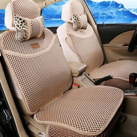 豹纹CAR全冰丝汽车坐垫 16新款夏垫座垫用品汽车座套图片