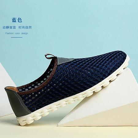 男鞋夏季透气网鞋男士休闲鞋网面板鞋韩版运动鞋懒人潮鞋子图片