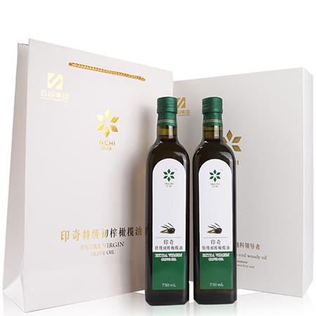 西双版纳印奇特级初榨橄榄油食用油精装礼盒750mlX2图片