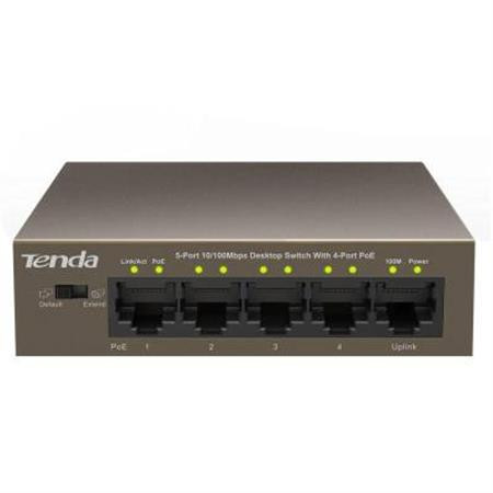 腾达（Tenda）TEF1105P-4-63W 5口百兆4口POE供电交换机