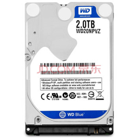 西部数据(WD)蓝盘 2TB 5400转8M SATA6Gb/s 笔记本硬盘图片