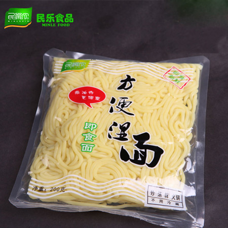 【上党馆】民乐食品 保鲜湿面 即食面 乌冬面 200g图片