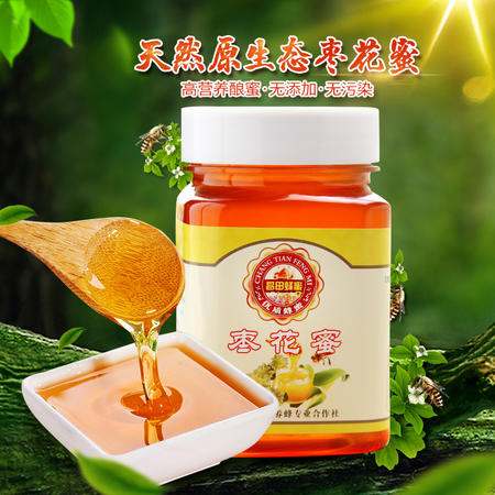 农家自产自销新鲜枣花蜜仙桃特产昌田蜂蜜500g【包邮】【买二送一】图片