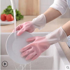 洗碗手套女厨房刷碗家用洗衣服家务洗菜橡胶防水防滑耐用胶皮清洁