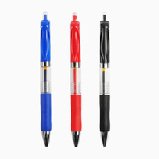 按动中性笔签字笔芯0.5mm按压式墨蓝黑红笔水笔学生用考试碳素子单头圆珠笔教师商务文具用