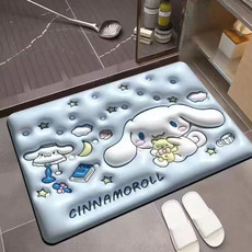家易点  3D地垫膨胀小花软硅藻泥吸水地垫浴室防滑垫厕所卫生间地垫软