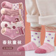 家易点 舒适四季儿童袜子男童女童袜子5双卡通短袜中大童纯色棉袜