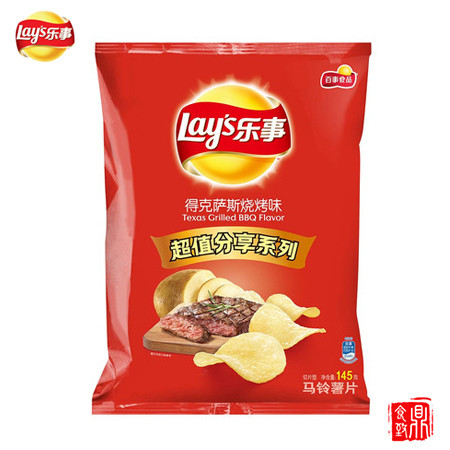 乐事薯片得克萨斯烧烤味145g（保质期至17年3月13日）