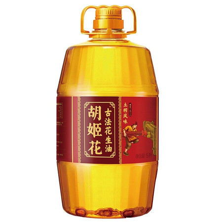 胡姬花 古法土榨风味花生油5L图片