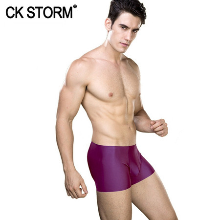 CK STORM 男士内裤 商场同款 纯色加厚冰丝一片式中腰无痕平角裤 CK-ME01N0902图片