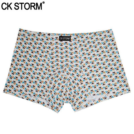 CK STORM 男士内裤 时尚系列U凸囊袋清爽印花莫代尔平角裤CK-ME01N0819图片