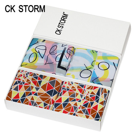 CK STORM 商场同款 情侣内裤 四条礼盒装图片