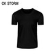 CK STORM 男士T恤CK08商场款冰丝一片式无痕圆领短袖速干运动衫 3件礼盒装