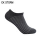 CK STORM 男士精梳棉银纤维时尚条纹船袜 CK-ME01W0630