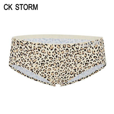 CK STORM 女士内裤 商场同款新款冰丝一片式性感豹纹三角裤CK-W01N0675图片