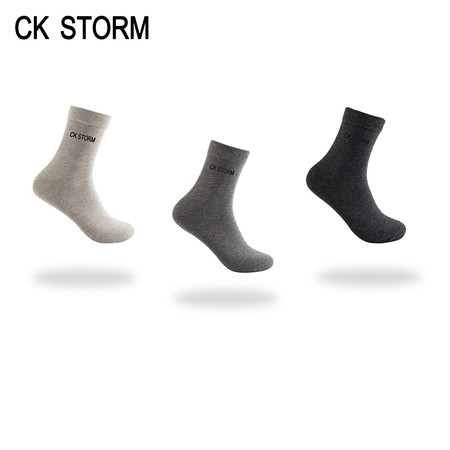 CK STORM 商务男士棉袜 3双装精梳棉银袜运动休闲短袜CK-ME03W0628图片