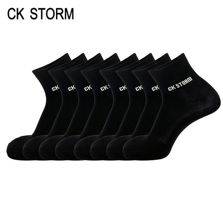 CK STORM 男士棉袜 8双装 品牌LOGO精梳棉舒适透气中筒运动休闲袜CK-M01N2816图片