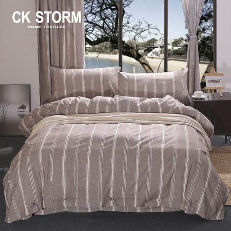 CK STORM 家纺正品 都市系列 全棉粗布四件套 印象迷城款 1.5/1.8米适用图片