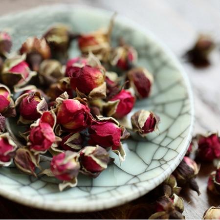 【夷陵馆】农夫乡情代用茶金边玫瑰花 花草茶干花蕾 云南特产干花花茶罐装50g图片