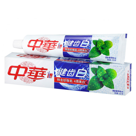 【一百】中华清新薄荷味牙膏155g（全店满58起配送）图片