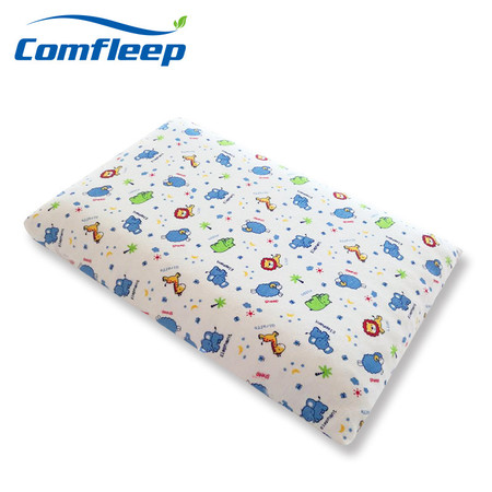 Comfleep康馥莉泰国原装进口天然乳胶枕头6-12岁学生平面枕7.5cm
