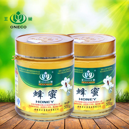 王巢 野生百花蜂蜜 农家自产土蜂蜜 500g×2瓶图片