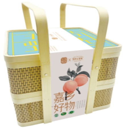 五芳斋 竹篮装水蜜桃8只/篮（单只300克以上）图片