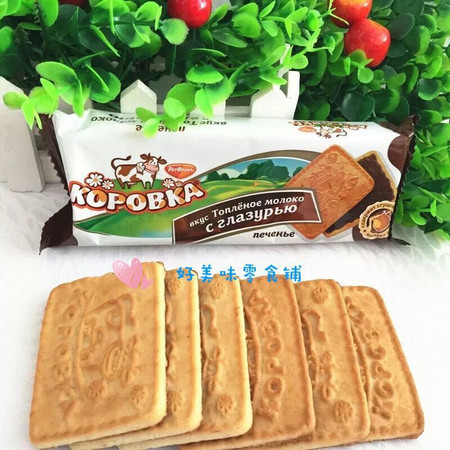  俄罗斯进口KOPOBKA 小牛巧克力饼干图片