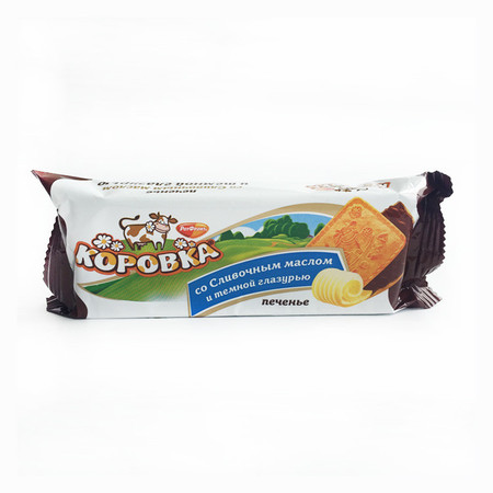 米格士 俄罗斯进口 KOPOBKA 小牛巧克力饼干 早餐食品 休闲零食