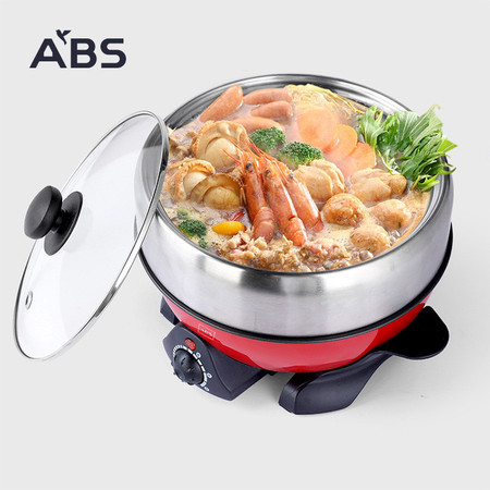 ABS爱彼此 多用途电火锅2L 电烤盘电蒸锅一机多用图片