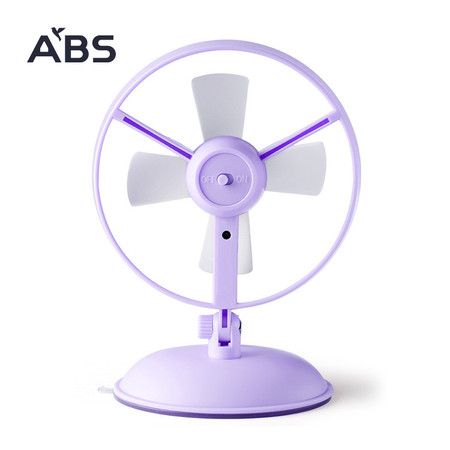 ABS爱彼此  USB风扇可调节桌面办公车载宿舍吸盘迷你风扇图片