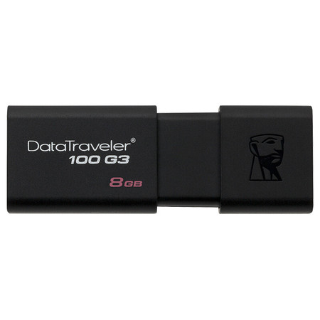 金士顿（Kingston）DT 100G3 8GB USB3.0 U盘 黑色